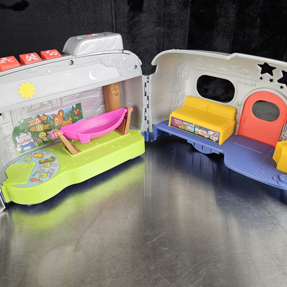 Fisher-Price Gray and Pink Toy Camper - Picture 2 of 9
